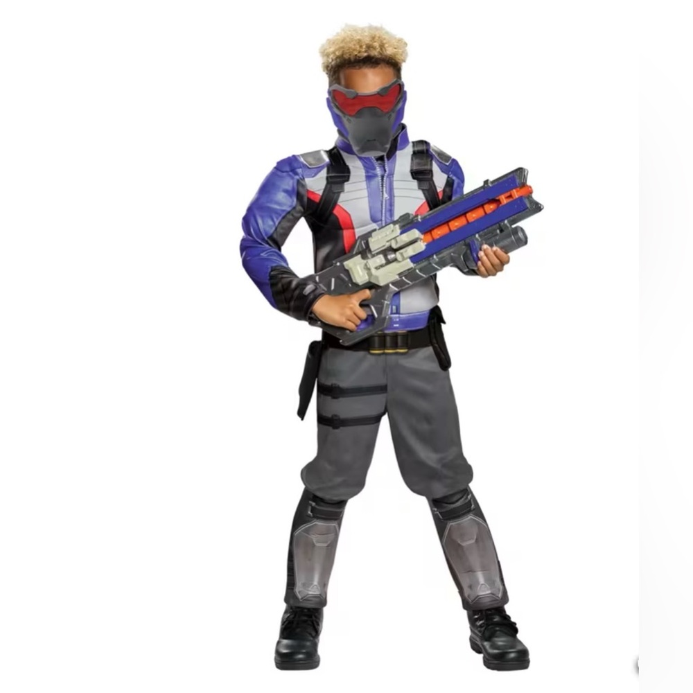 Disguise Overwatch Soldier 76 child costume. NWT med 7-8